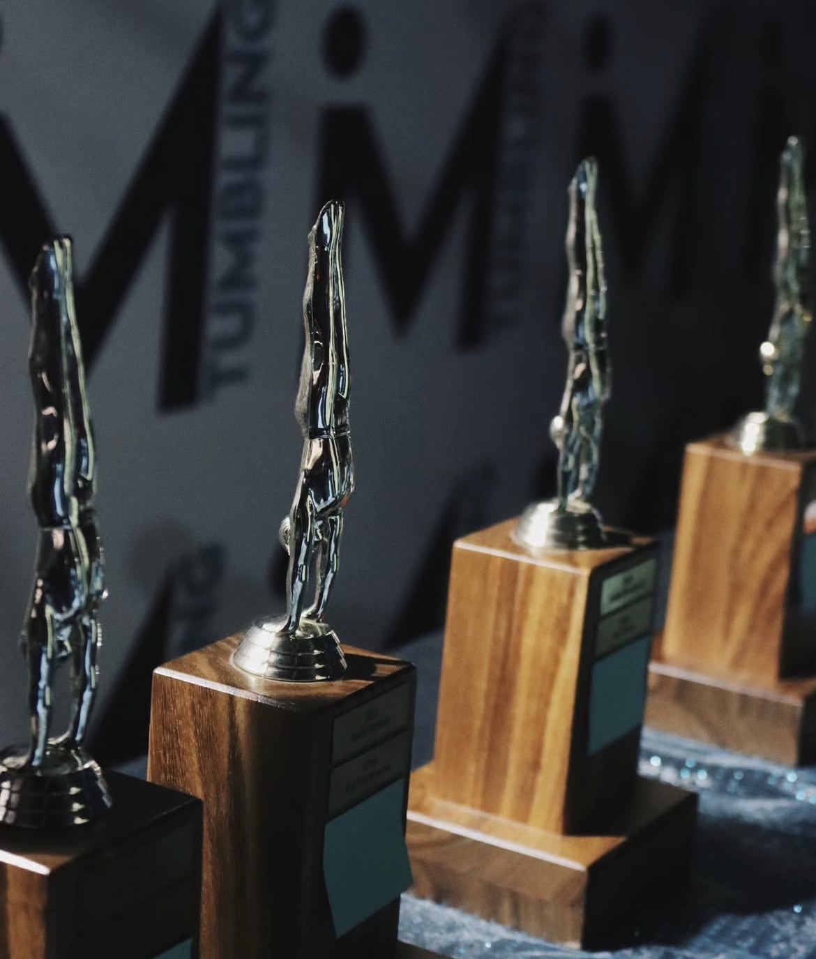 iMove tumbling trophies before prize giving